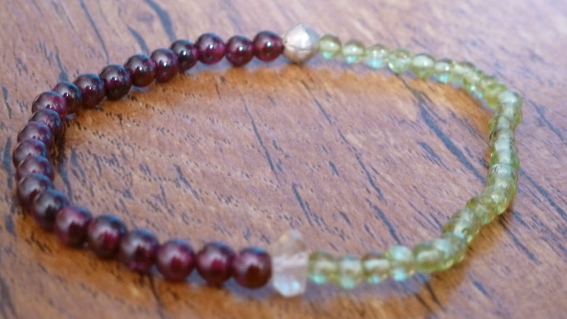 Rhodolite Garnet & Peridot Bracelet