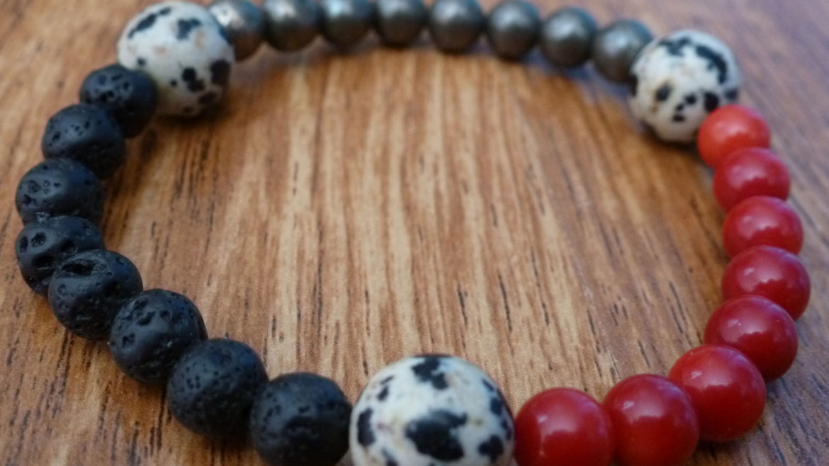Lava & Dalmatian Jasper Bracelet