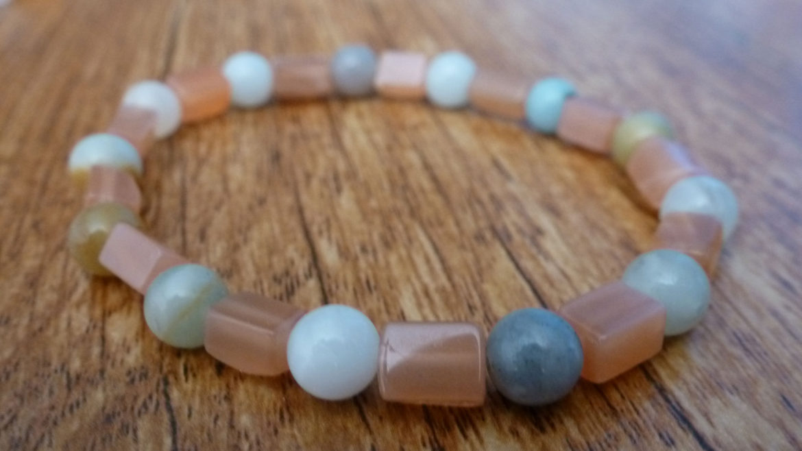 Peach Moonstone Bracelet