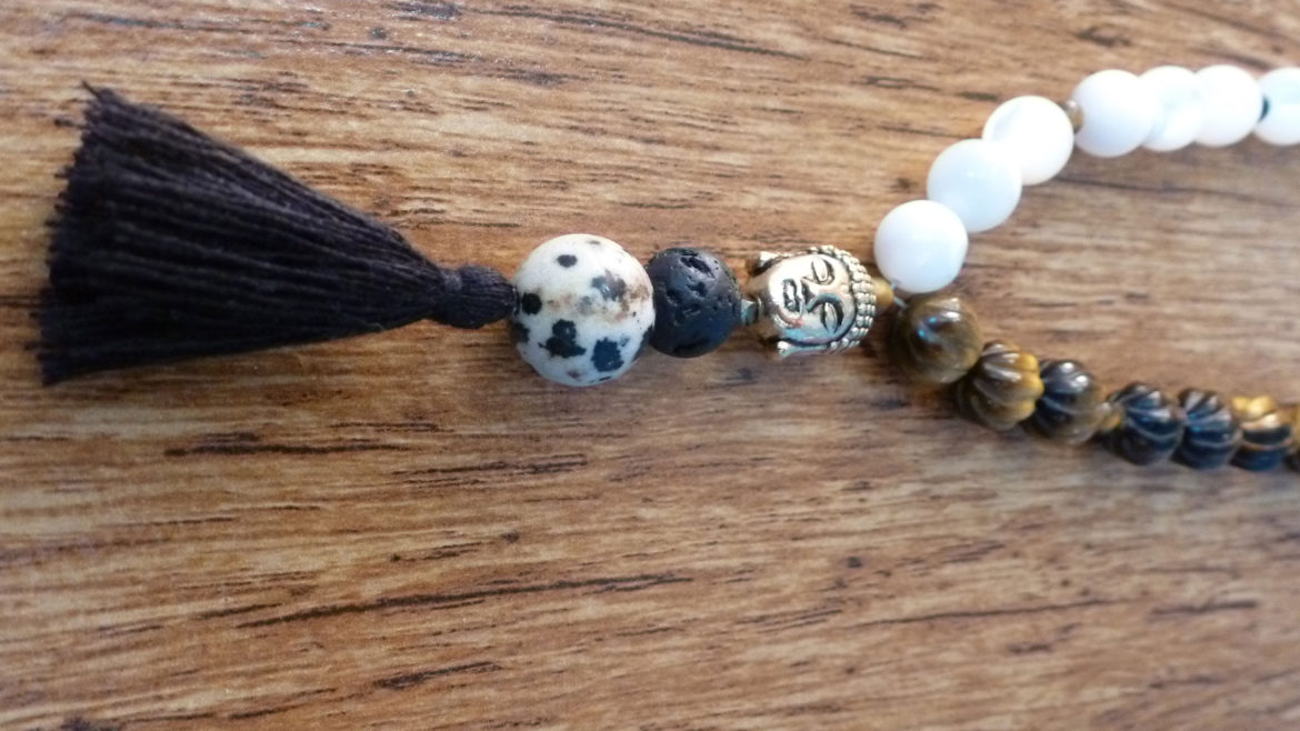 Mother of Pearl & Tiger's Eye Mala